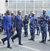 Passage en revu des troupes
