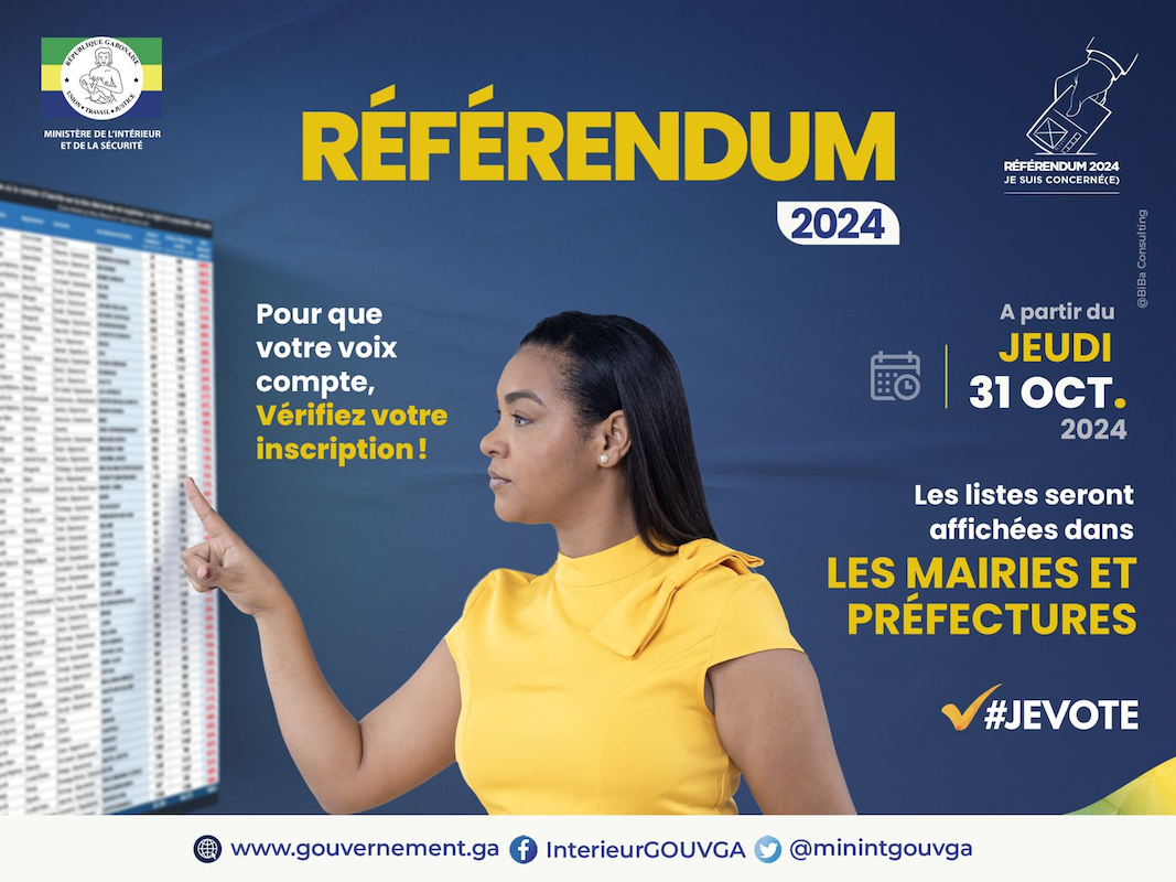 AFFICHAGE DE LA LISTE ÉLECTORALE POUR LE RÉFÉRENDUM 2024