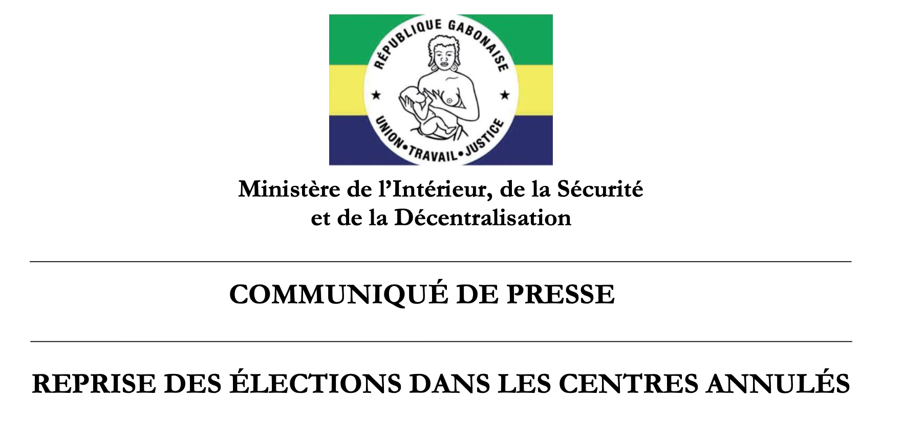 REPRISE DES ÉLECTIONS DANS LES CENTRES ANNULÉS